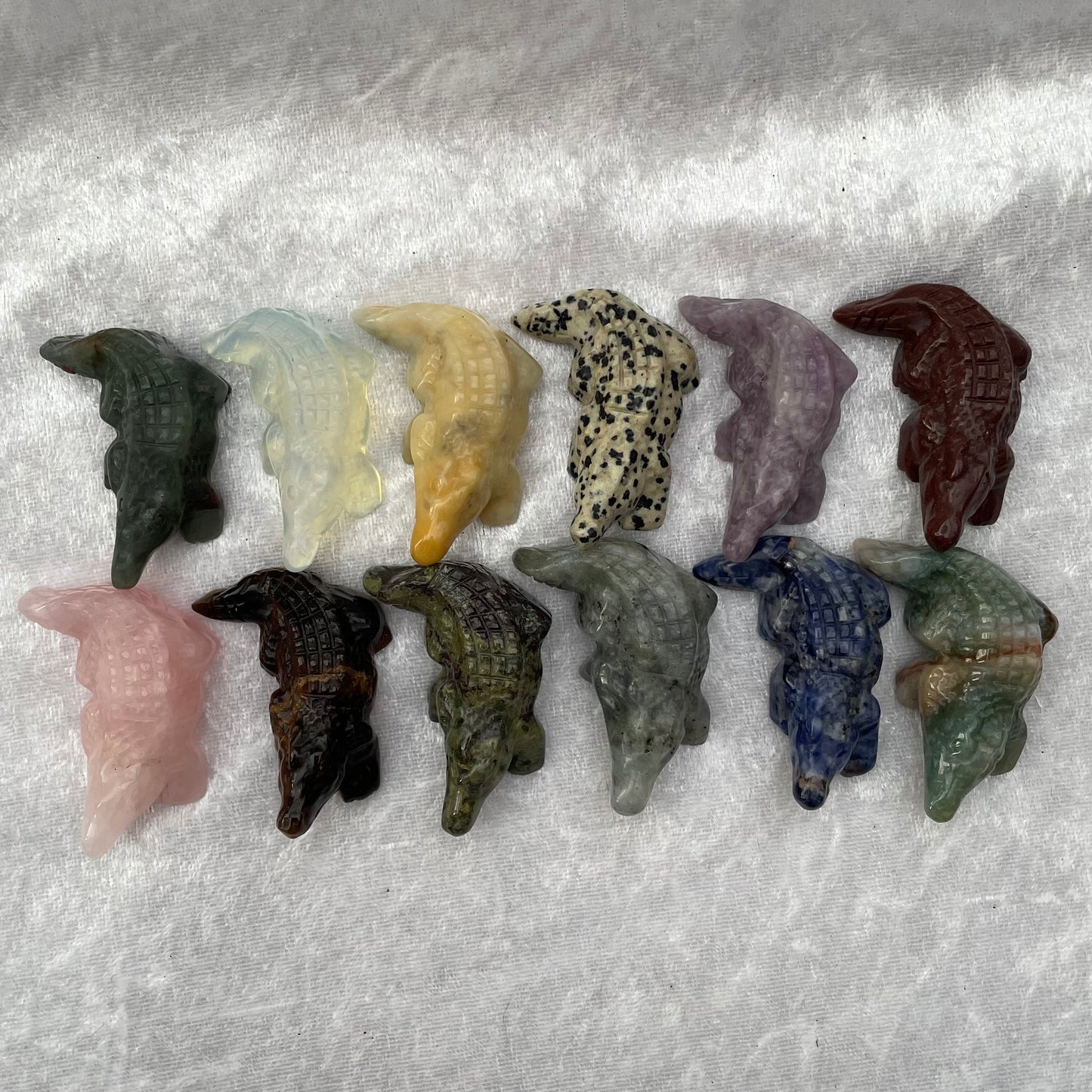 Crystal Crocodile Carvings