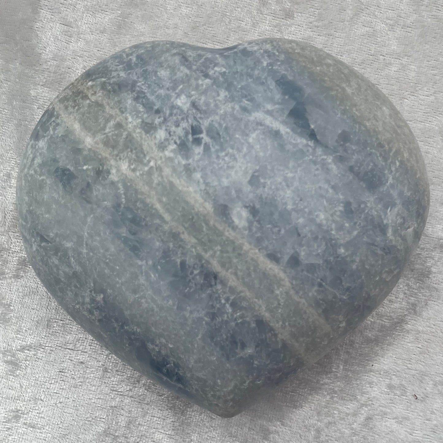 Large Blue Calcite Heart