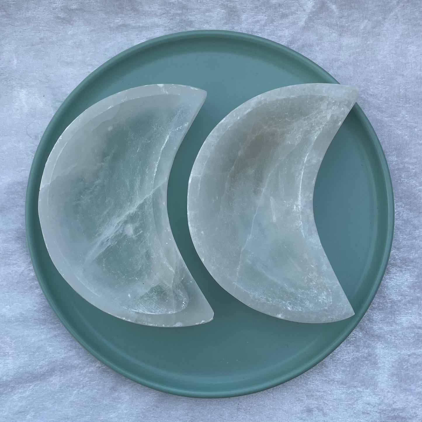 Selenite Moon Bowls