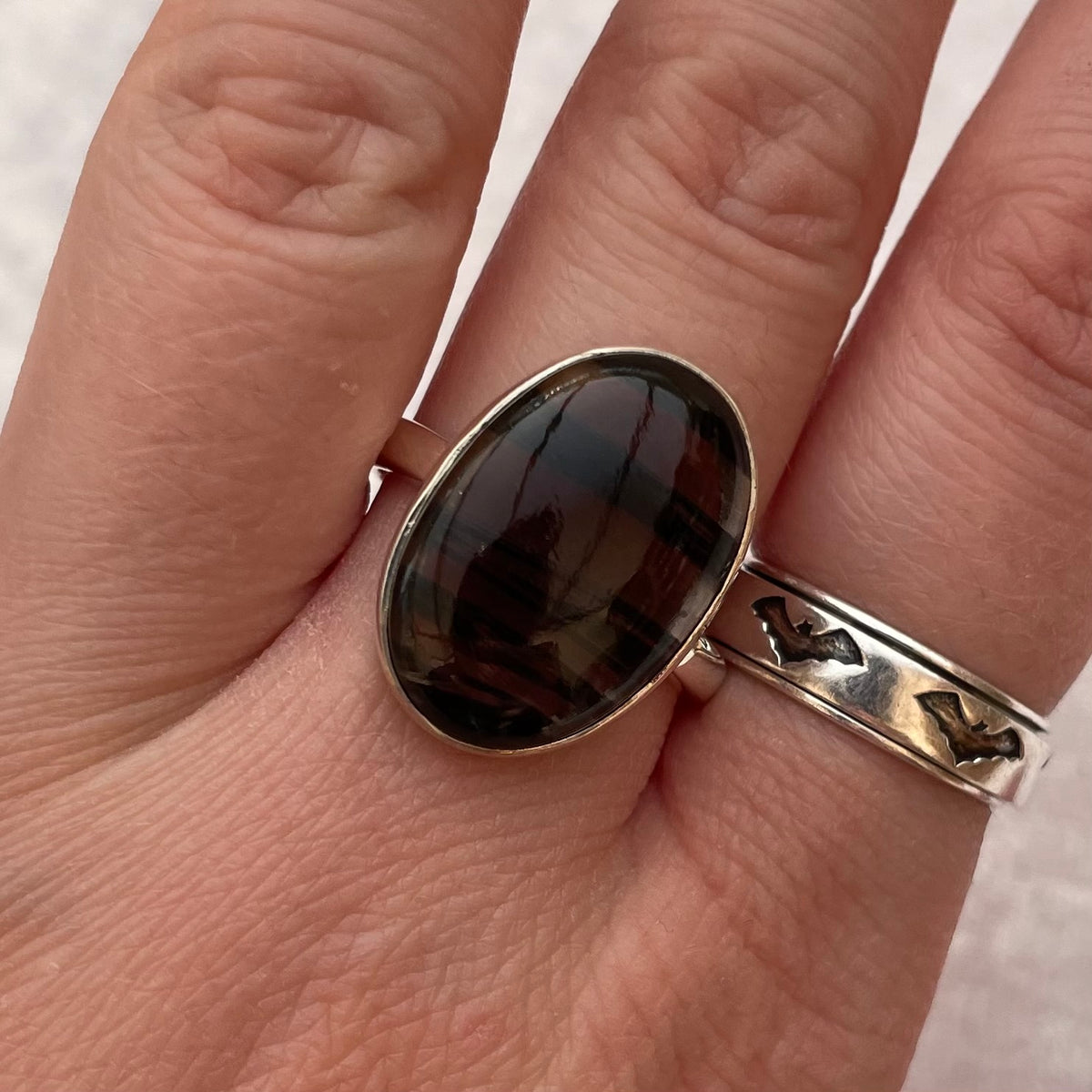 Midnight Lace Obsidian Ring