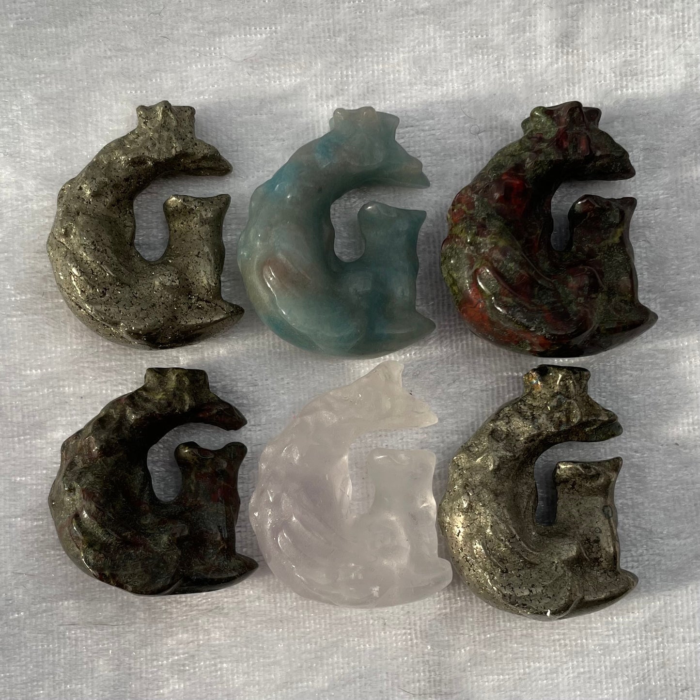 Mini Crystal Nine Tail Fox On The Moon Carvings