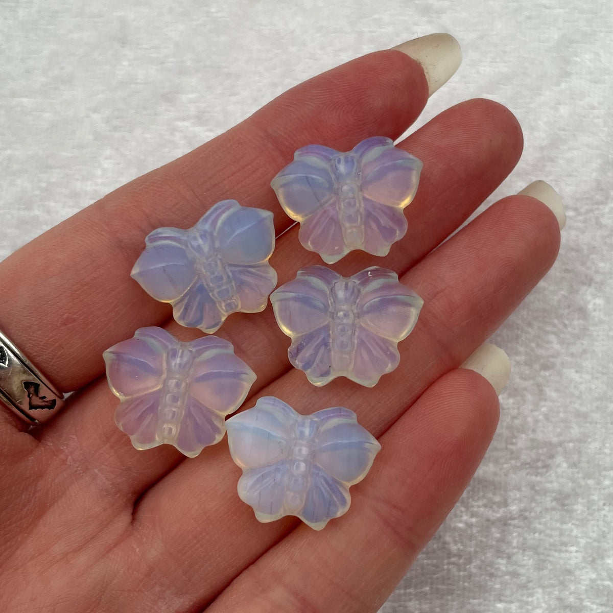 Mini Opalite Butterfly Carvings