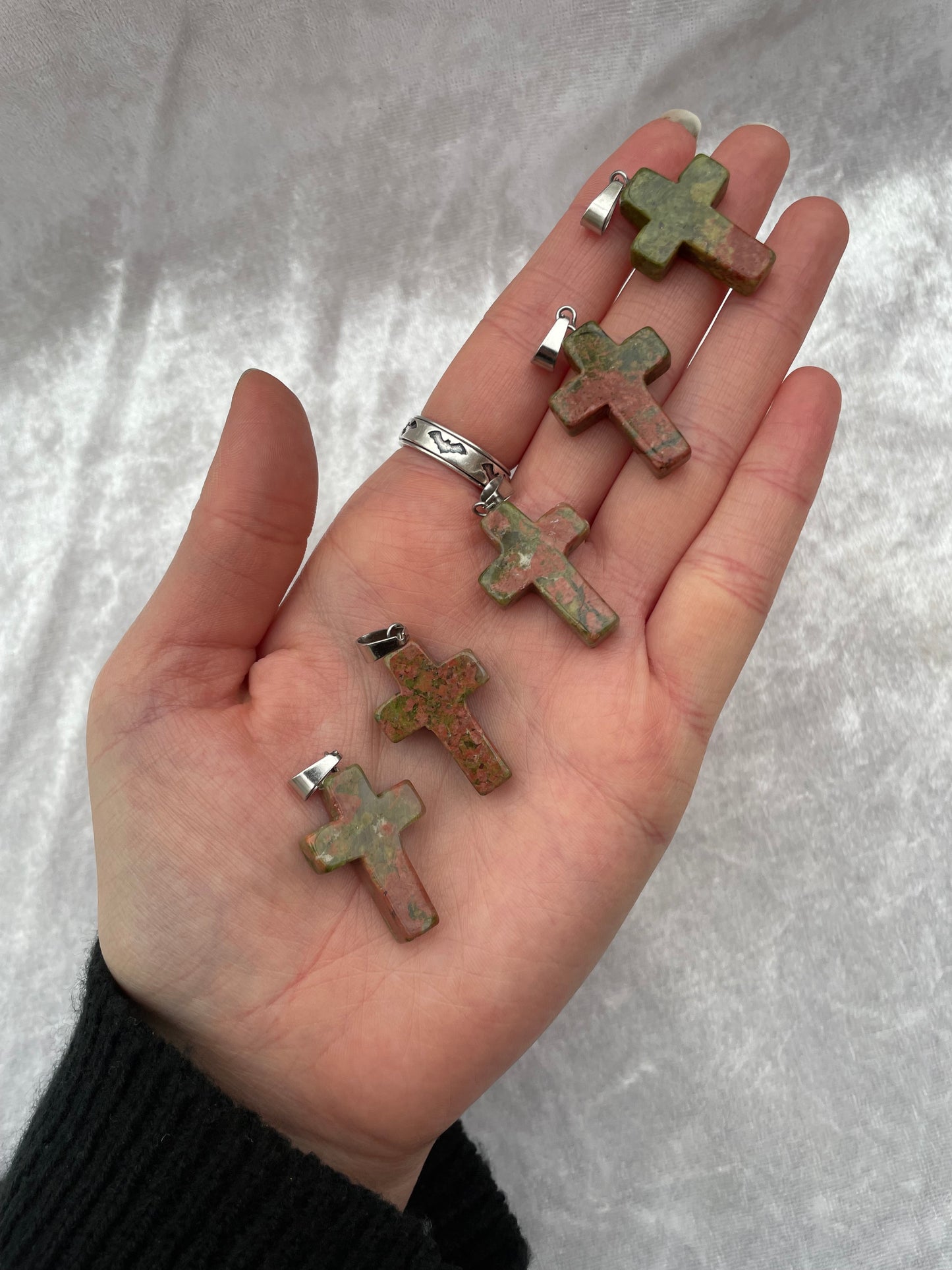 Unakite Cross Pendants