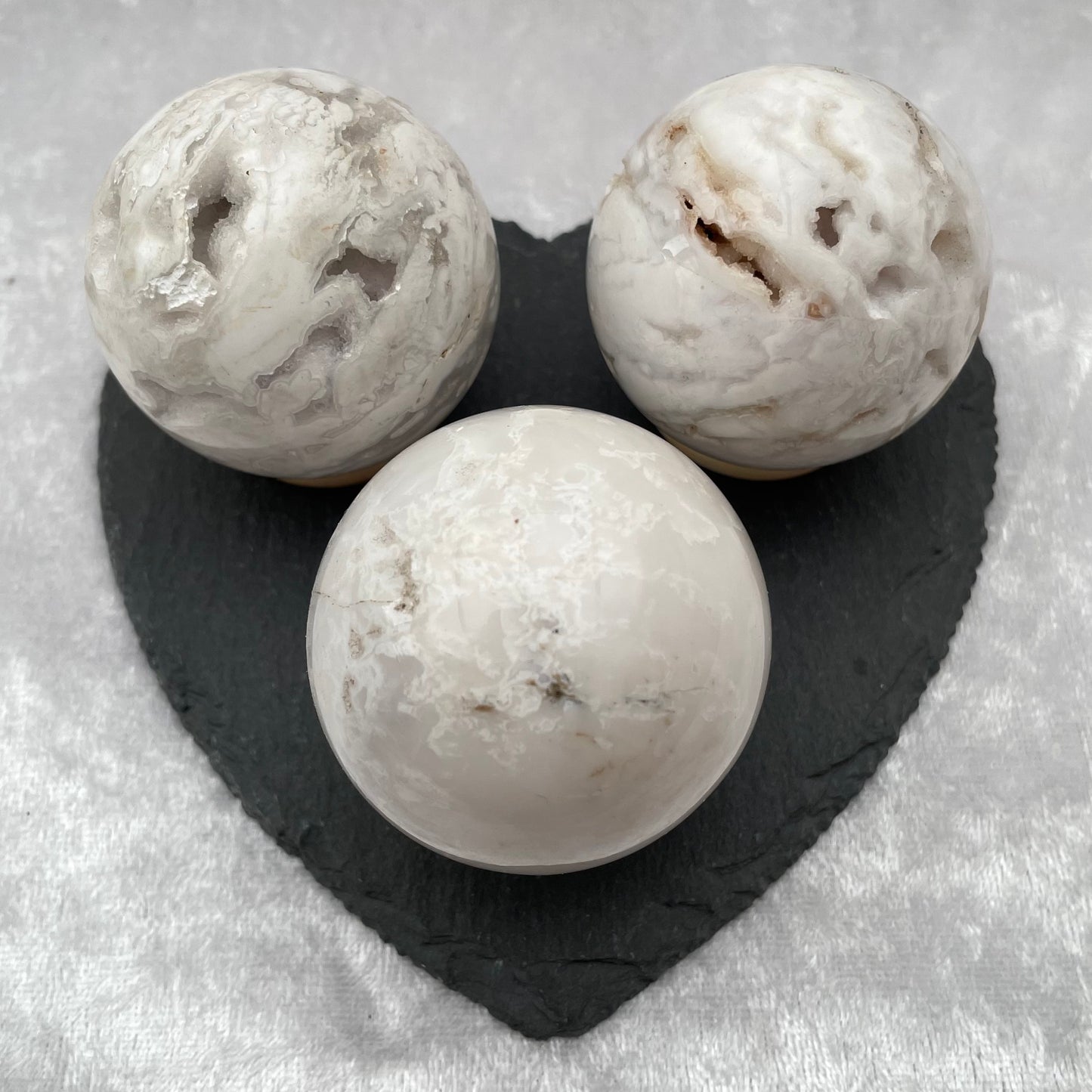 Snow Agate Spheres