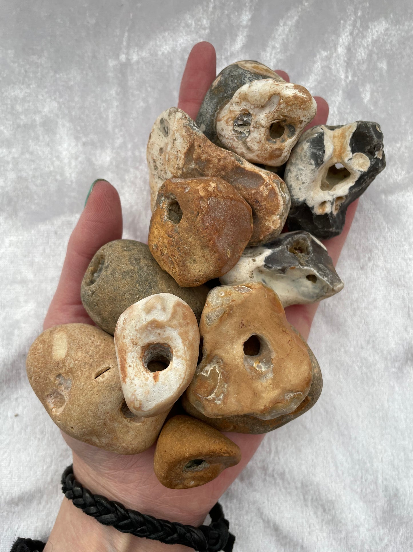 Beach Combed Flint Hag Stones