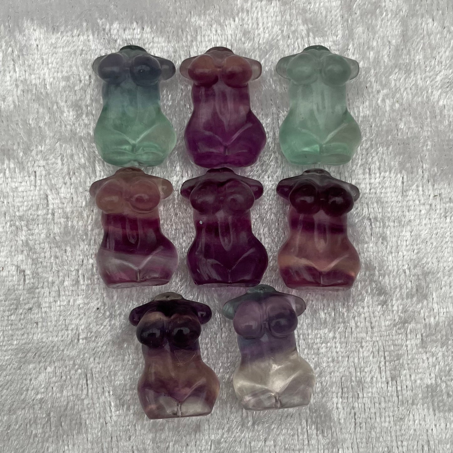 Mini Rainbow Fluorite Torsos