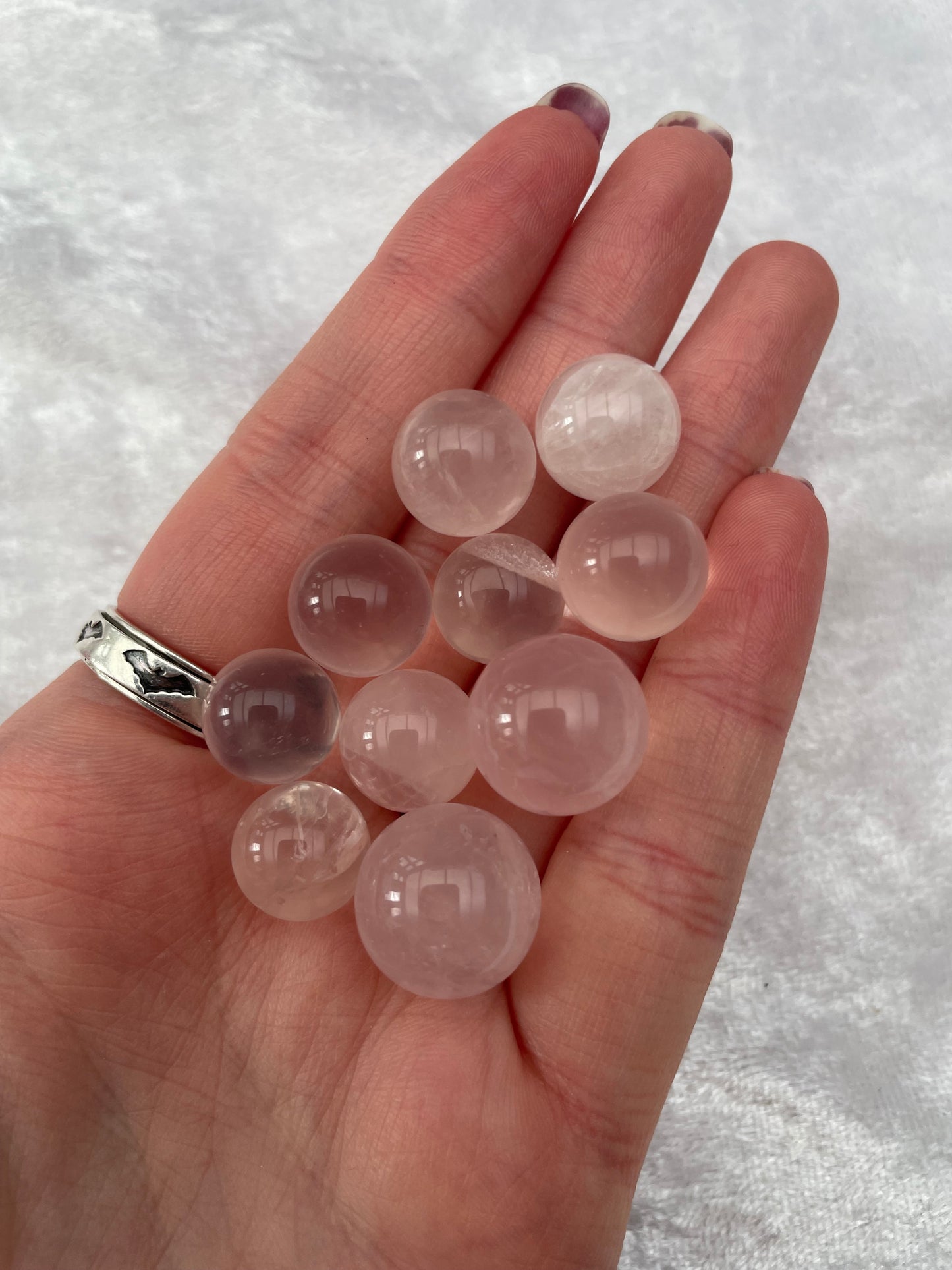 Mini Rose Quartz Spheres