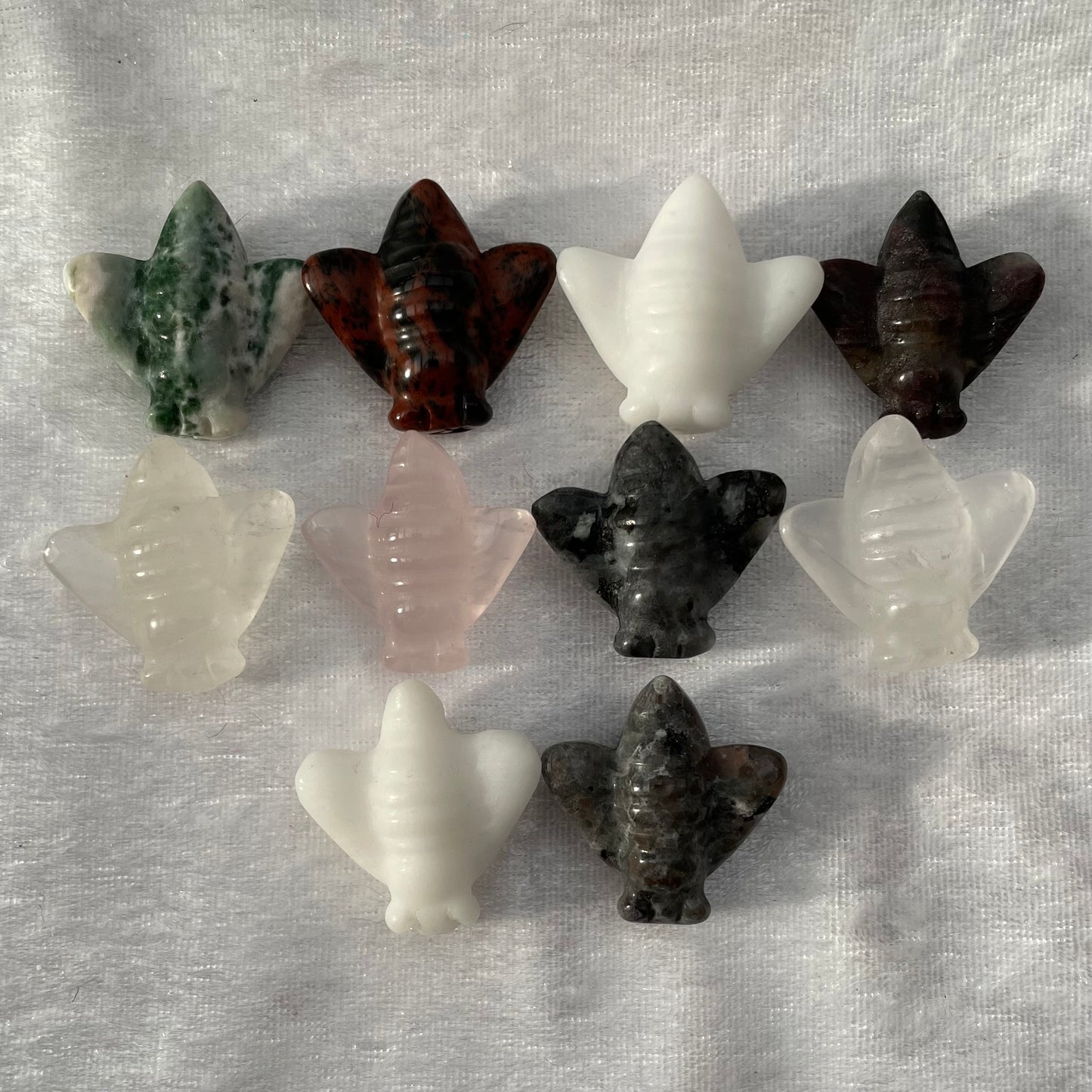 Mini Crystal Bee Carvings