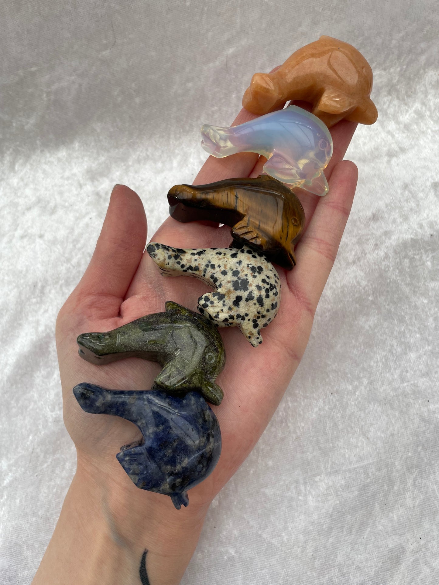 Crystal Dolphin Carvings