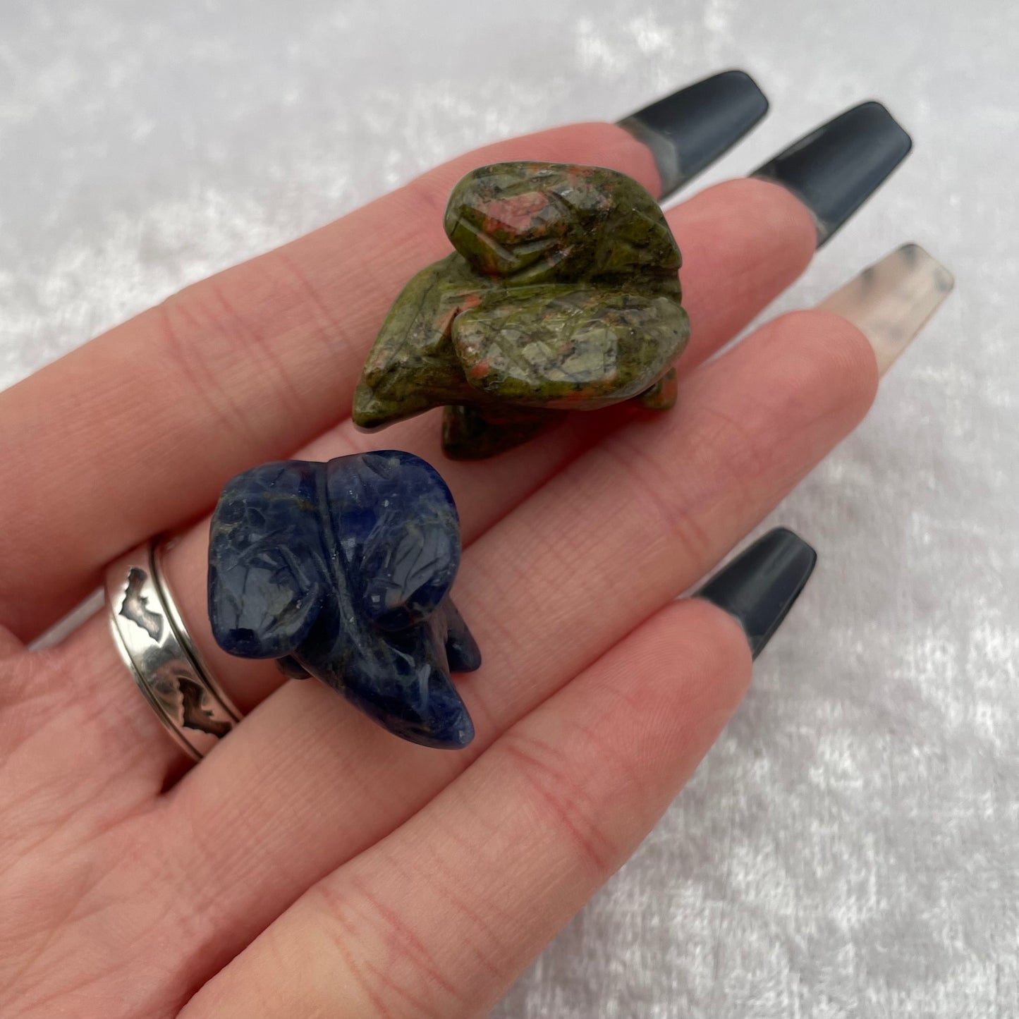 Mini Unakite and Sodalite Eagles