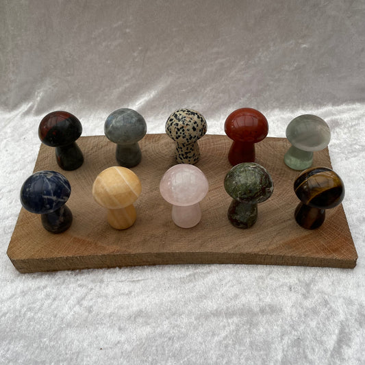 Crystal Mushroom Carvings
