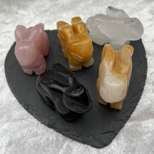 Crystal Rabbit Carvings