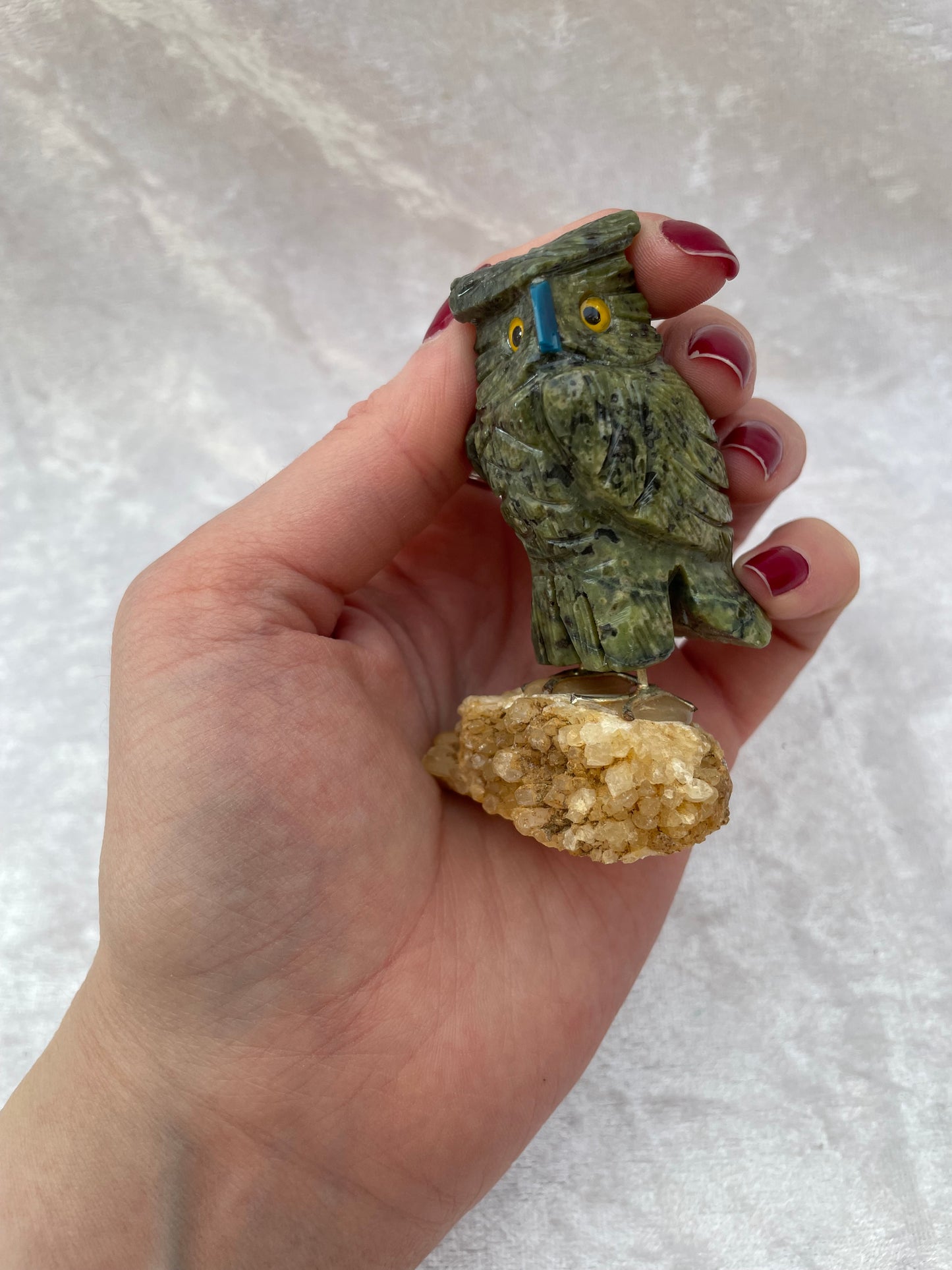Crystal Owl in Multiple Stones