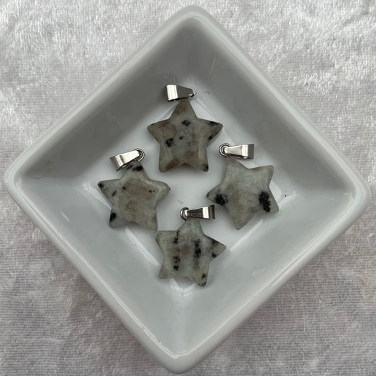 Kiwi Jasper Star Pendants