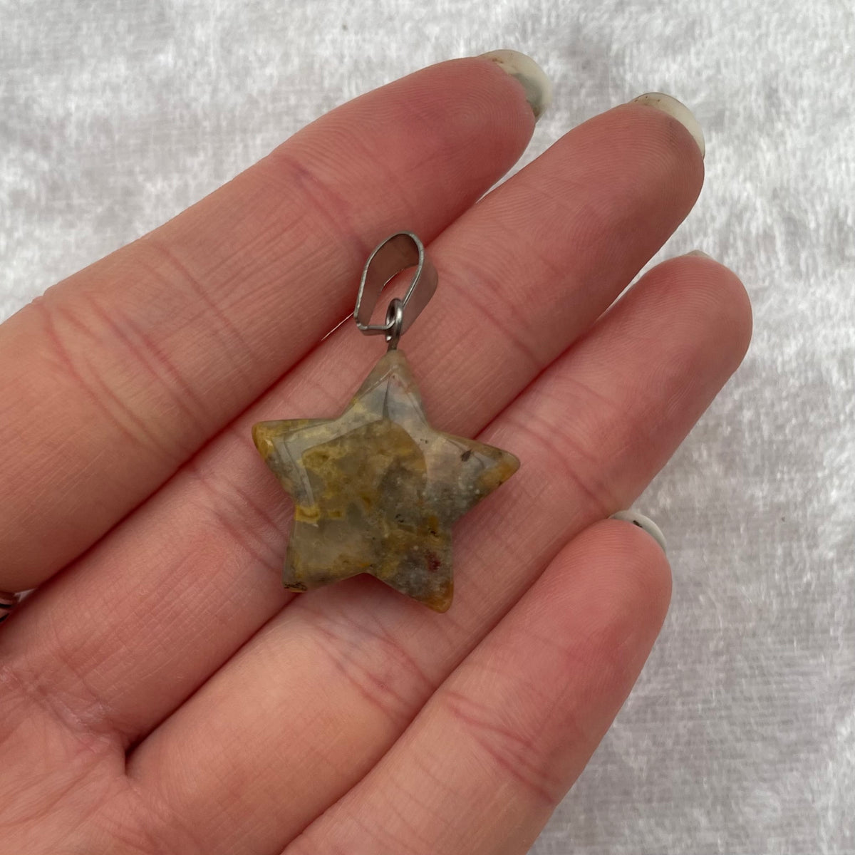 Crazy Lace Agate Star Pendant