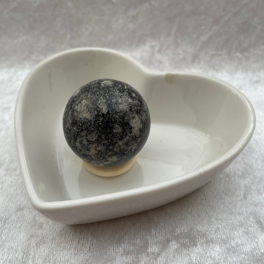 Black Rhyolite Sphere
