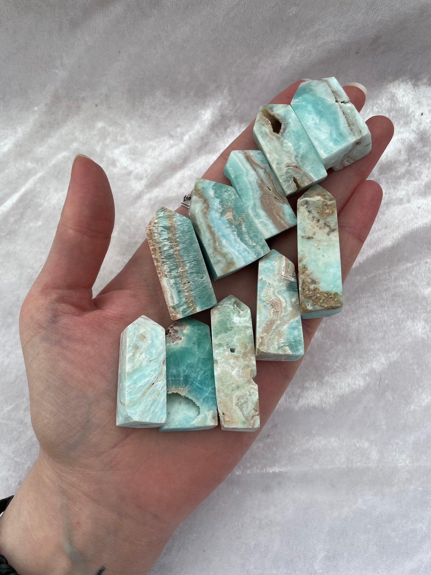 Caribbean Calcite Mini Obelisk Points
