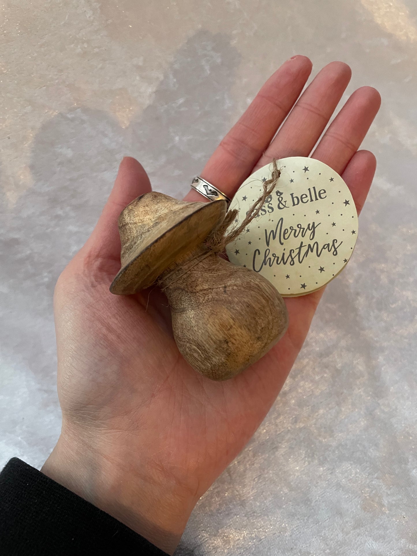Standing Wooden Mushroom Ornament