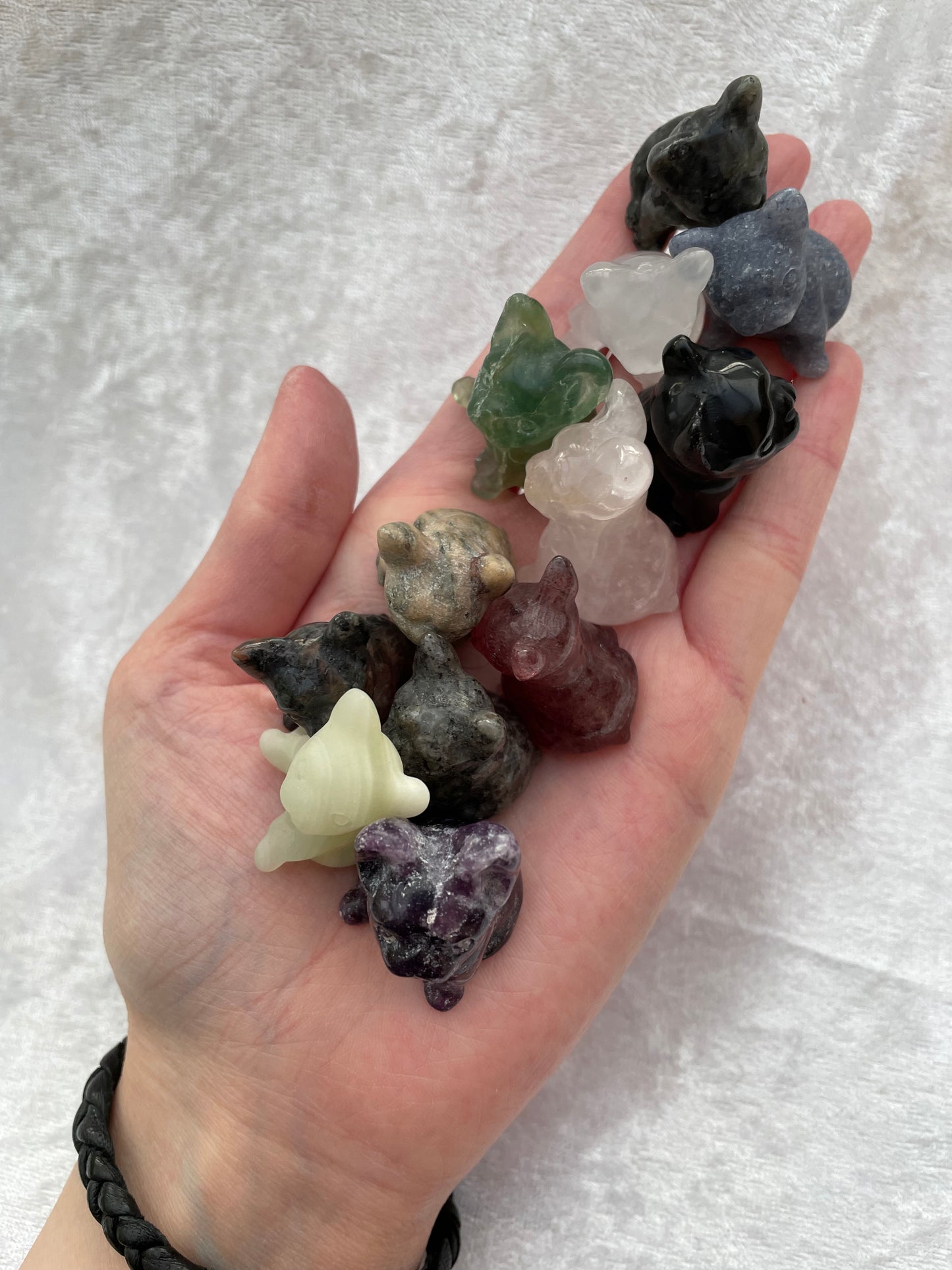 Mini Crystal French Bulldog Carvings