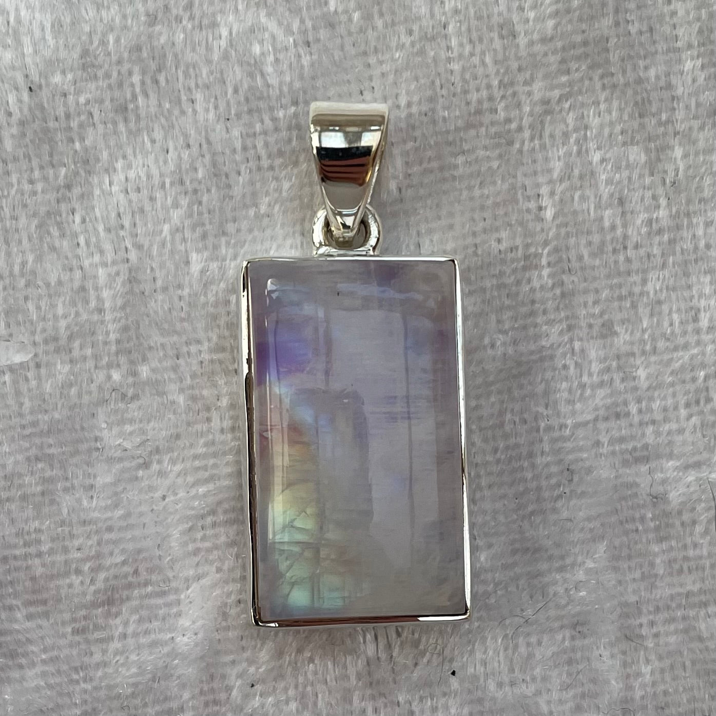 Pink Rainbow Moonstone Pendant