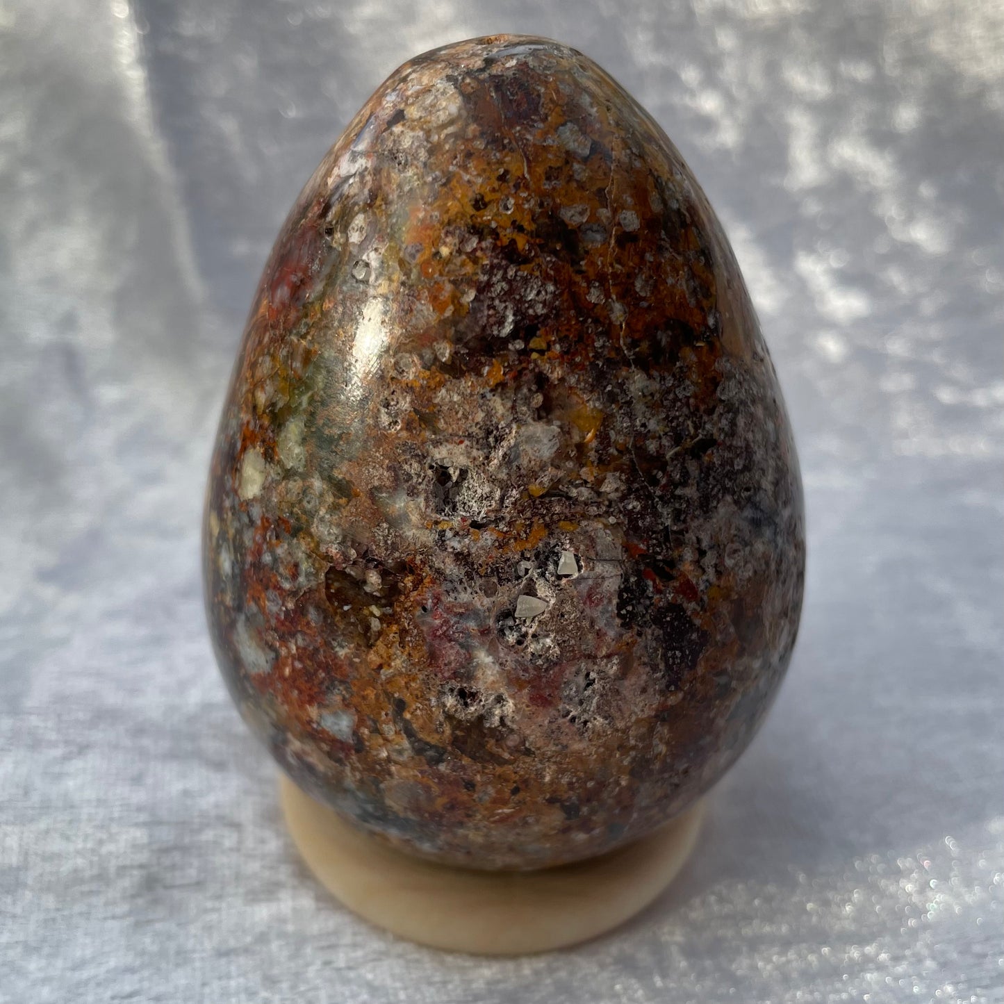 Plum Root Agate Egg