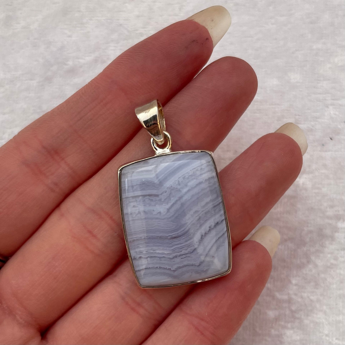 Blue Lace Agate Pendant