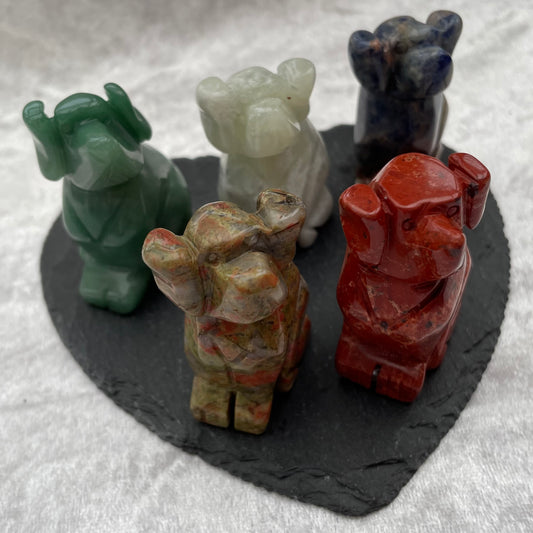 Crystal Dog Carvings