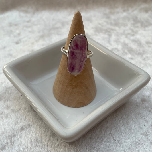 Pink Rainbow Moonstone Ring
