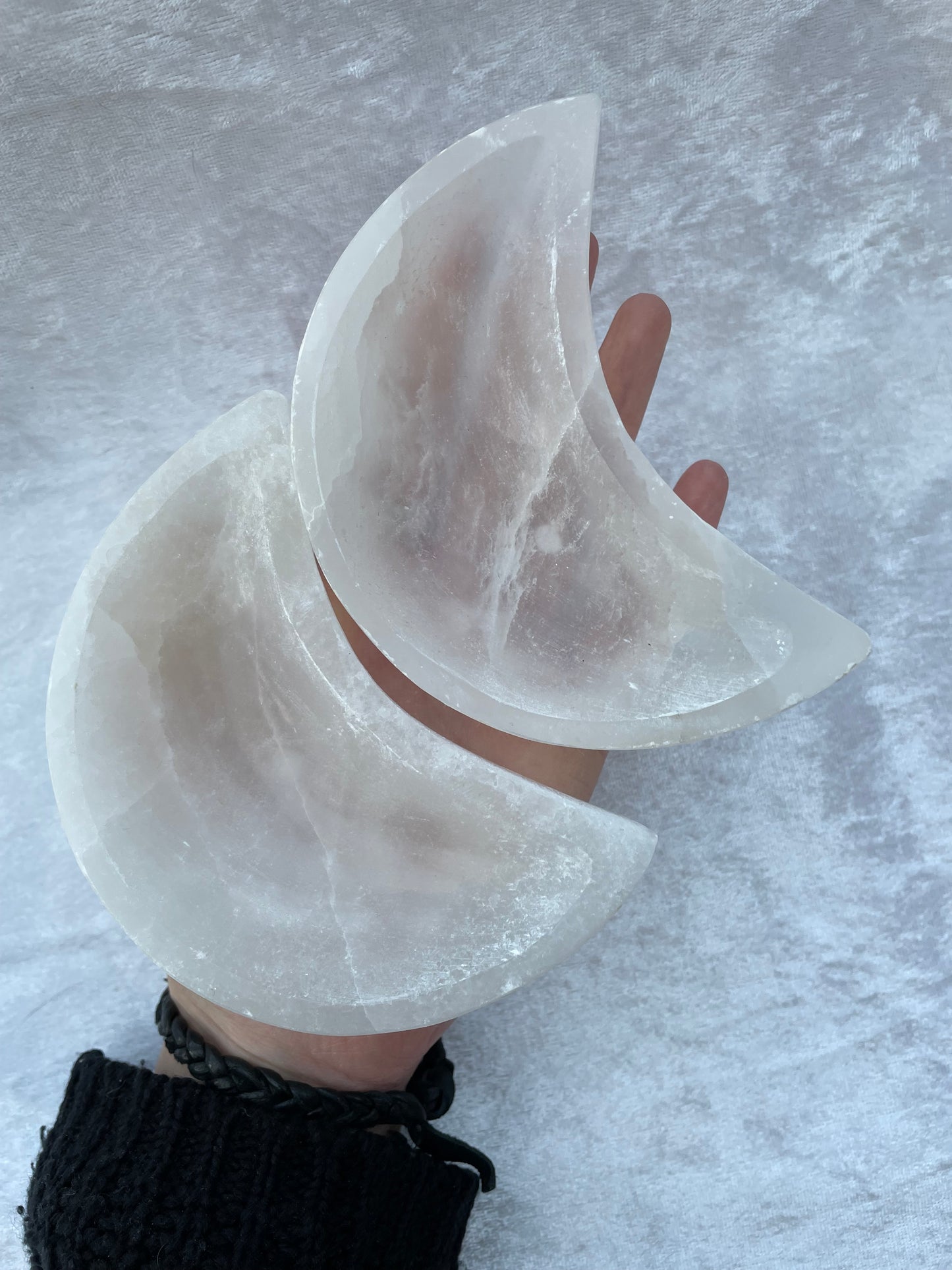 Selenite Moon Bowls