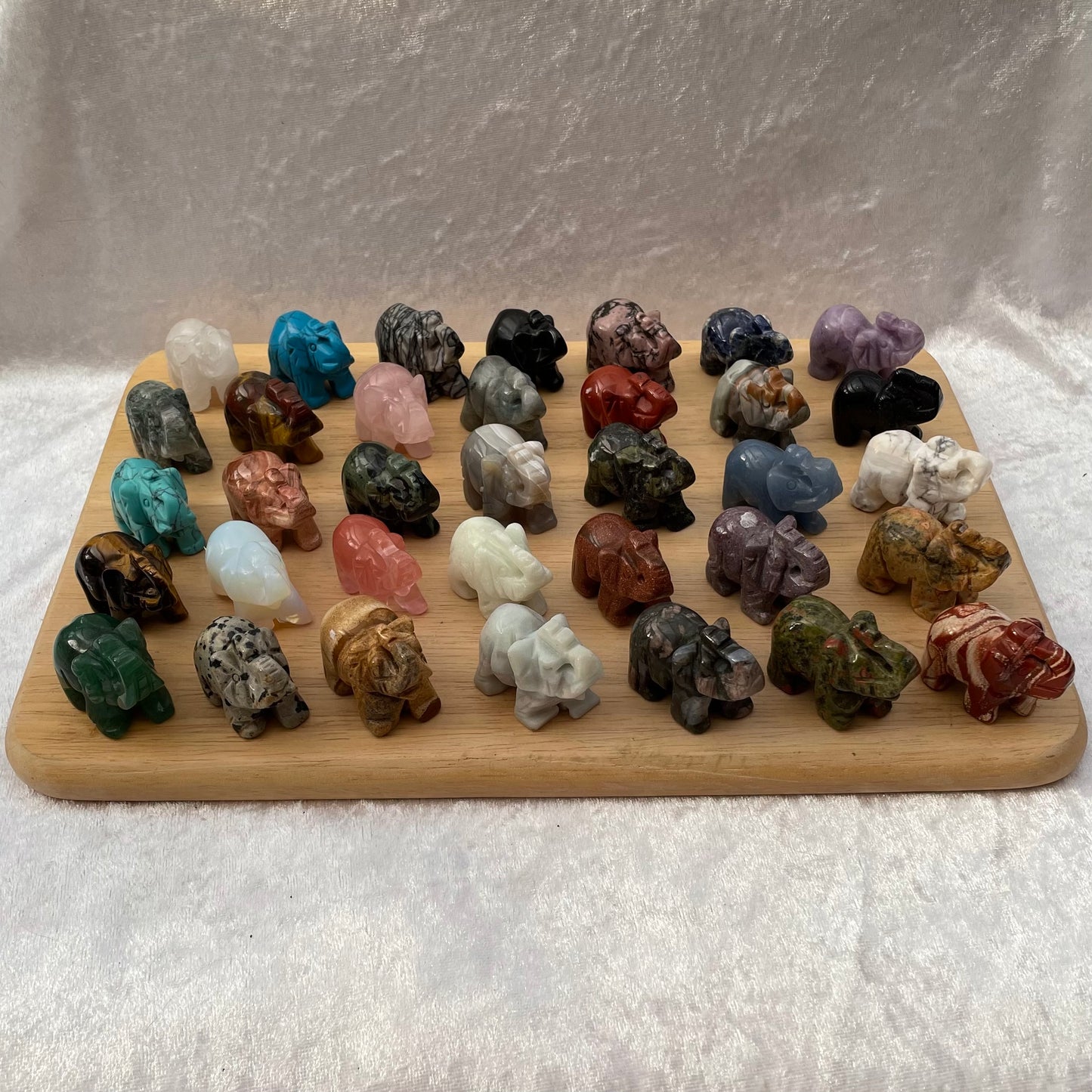 Crystal Elephant Carvings