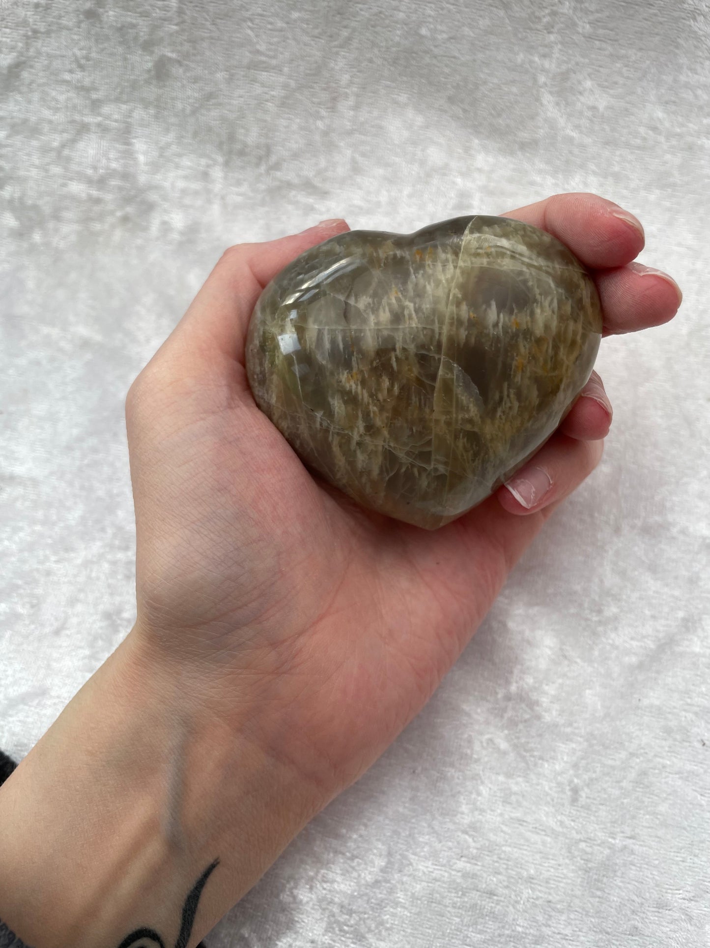 Black Moonstone Heart