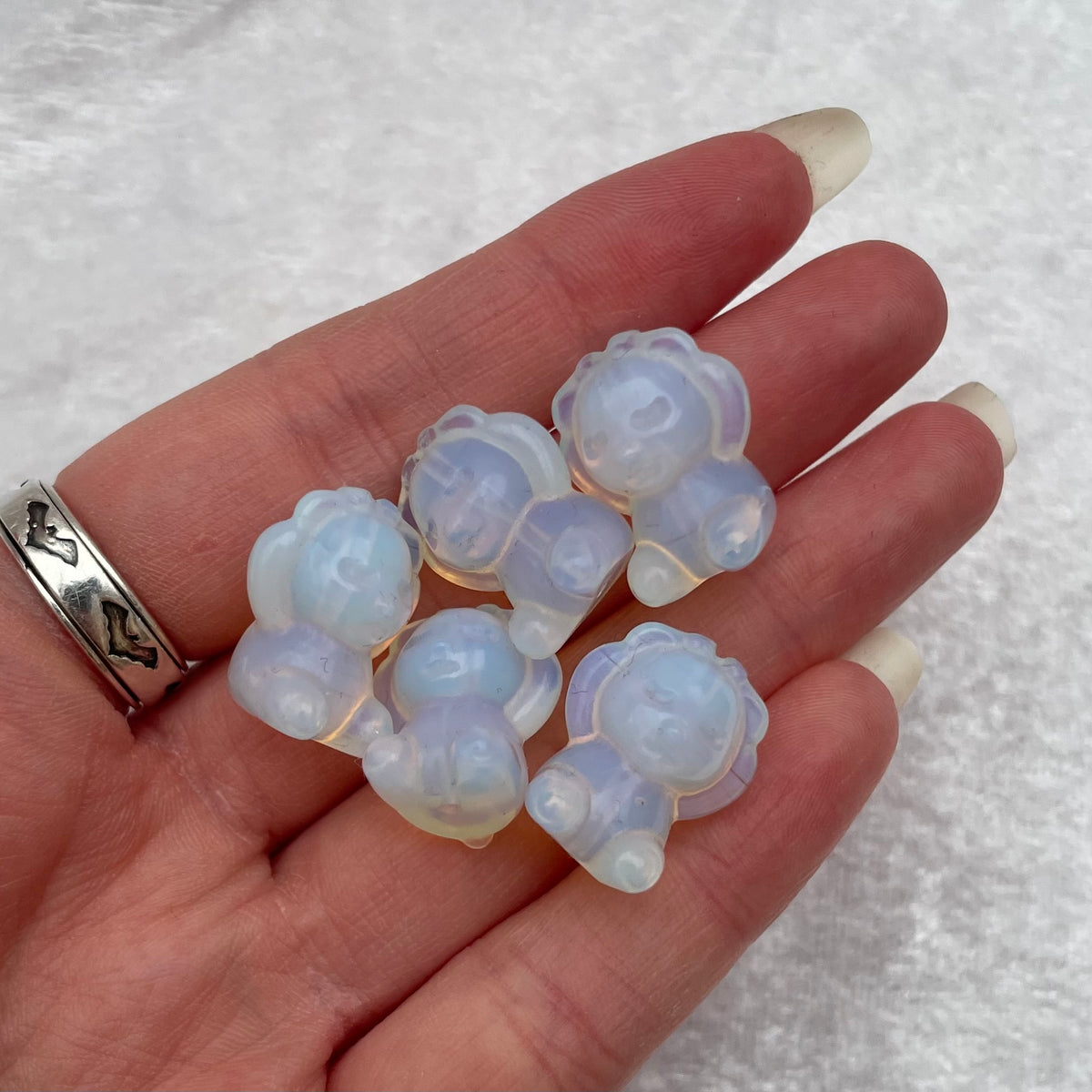 Mini Opalite Teddy Bear Carvings
