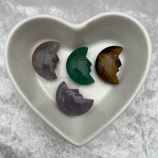 Mini Crystal Moons With Faces
