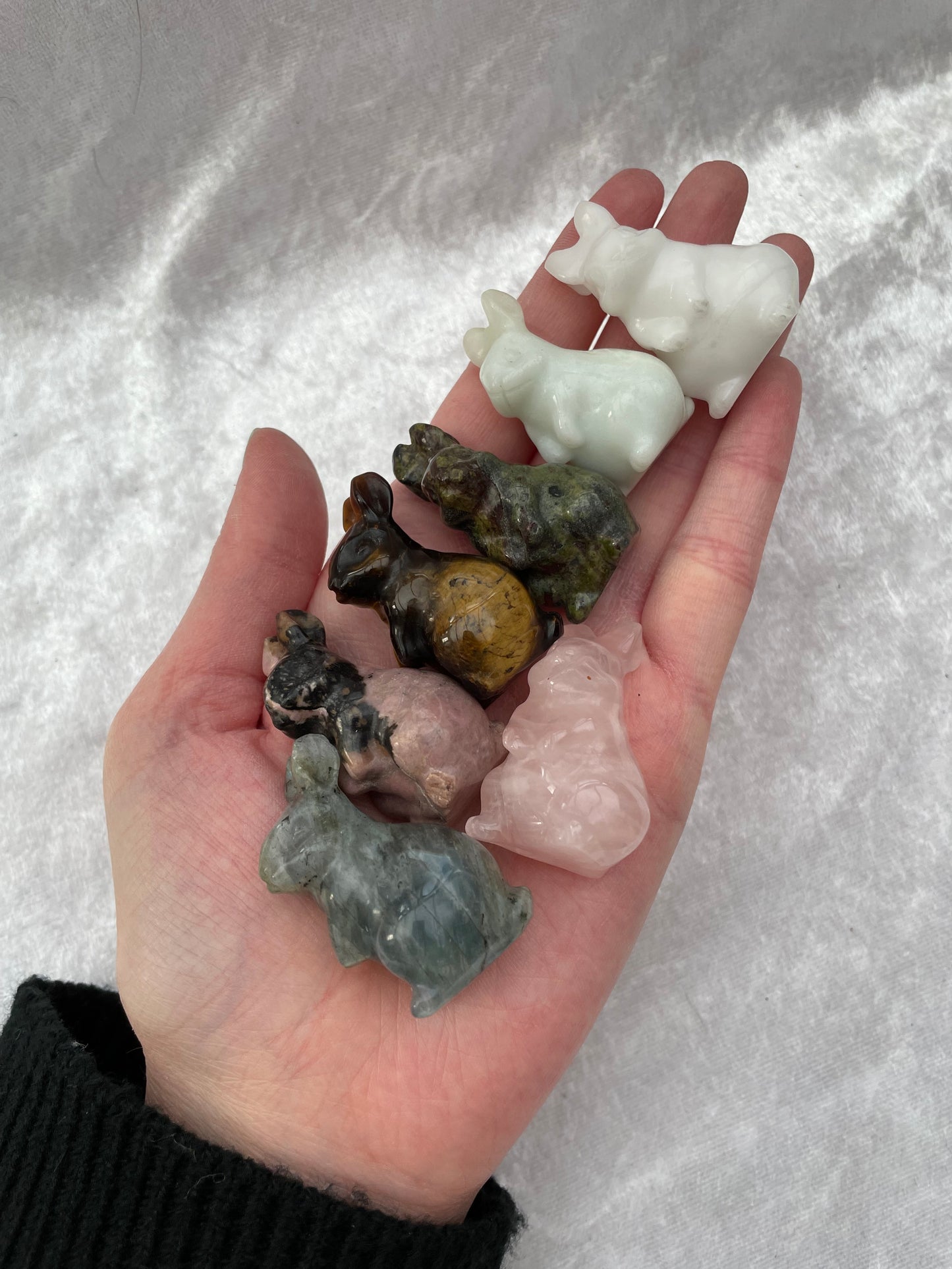 Crystal Bunny Rabbit Carvings