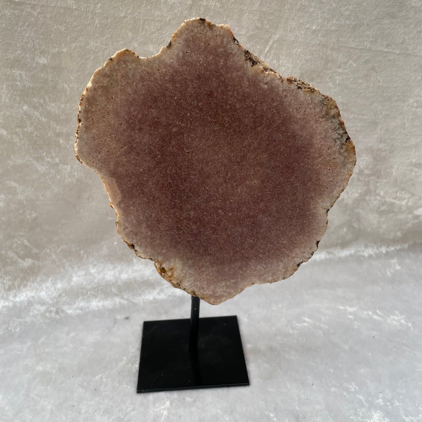 Pink Amethyst Slice on Stand