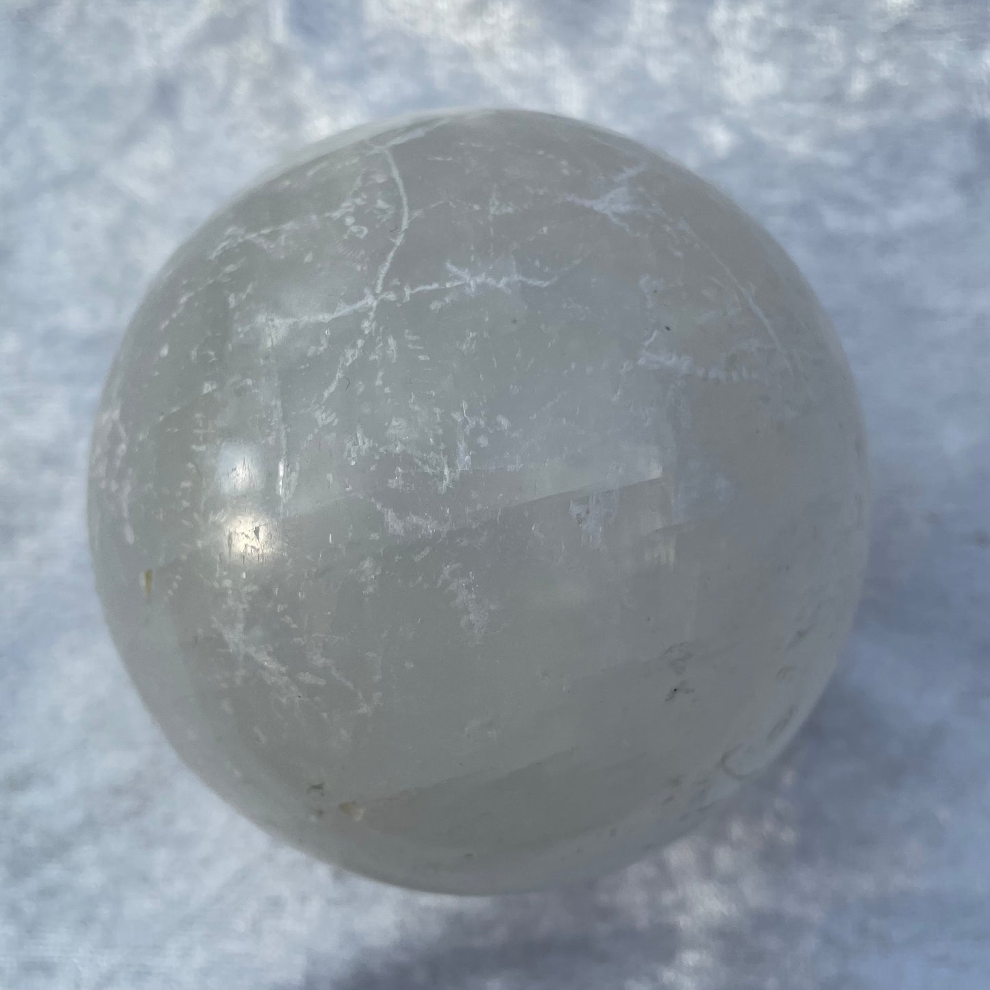 White Calcite Sphere