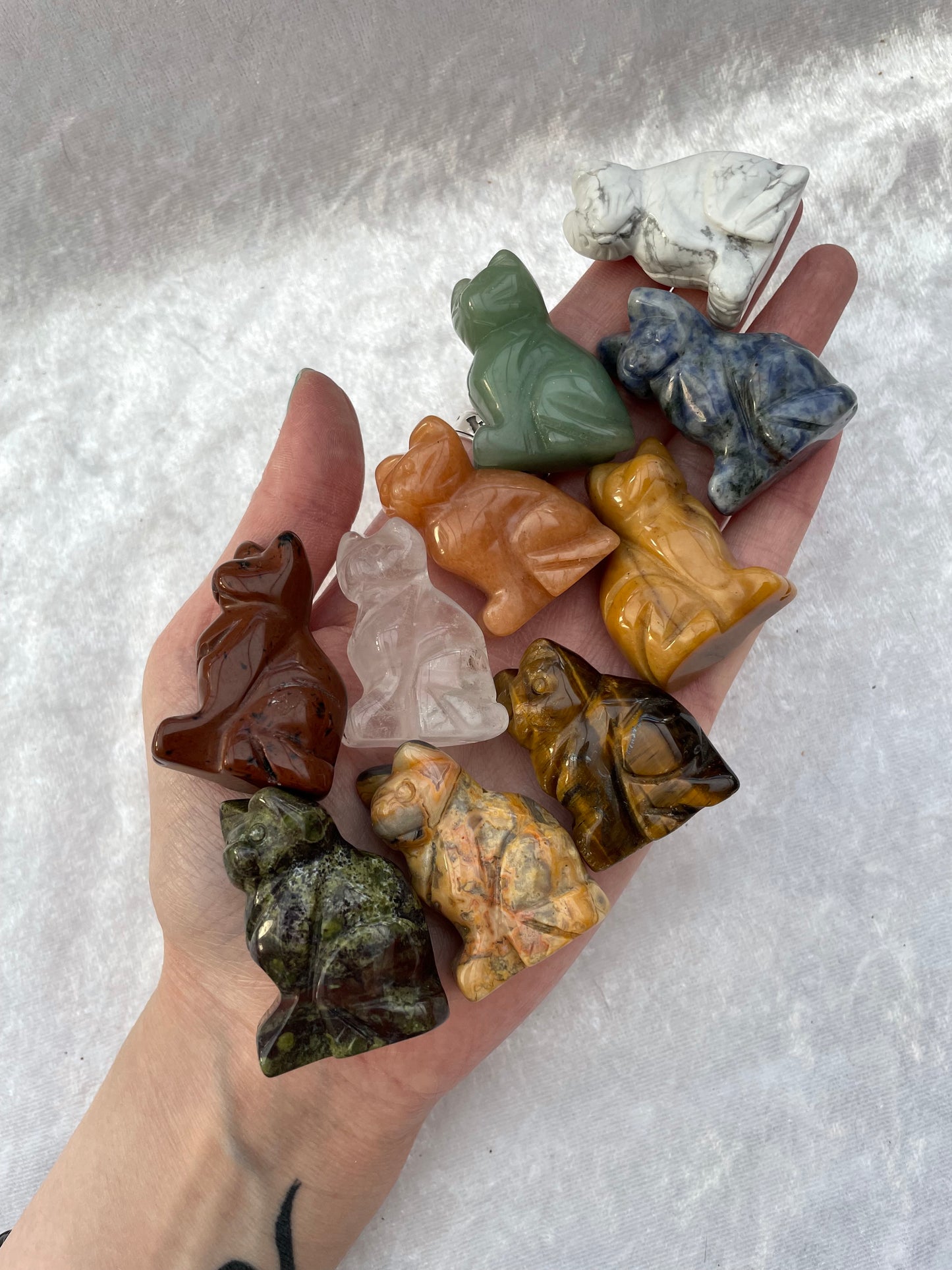 Crystal Cat Carvings