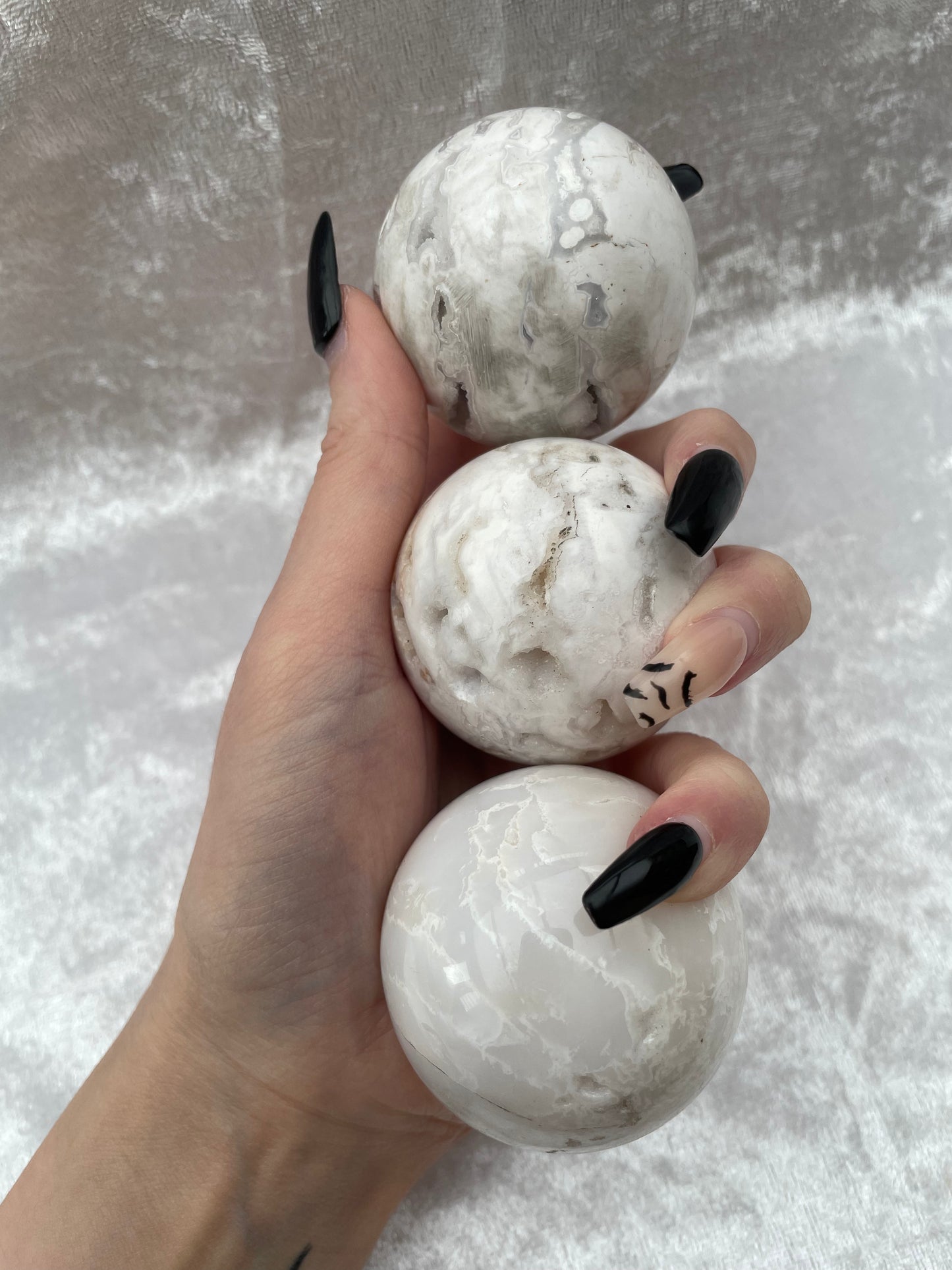 Snow Agate Spheres