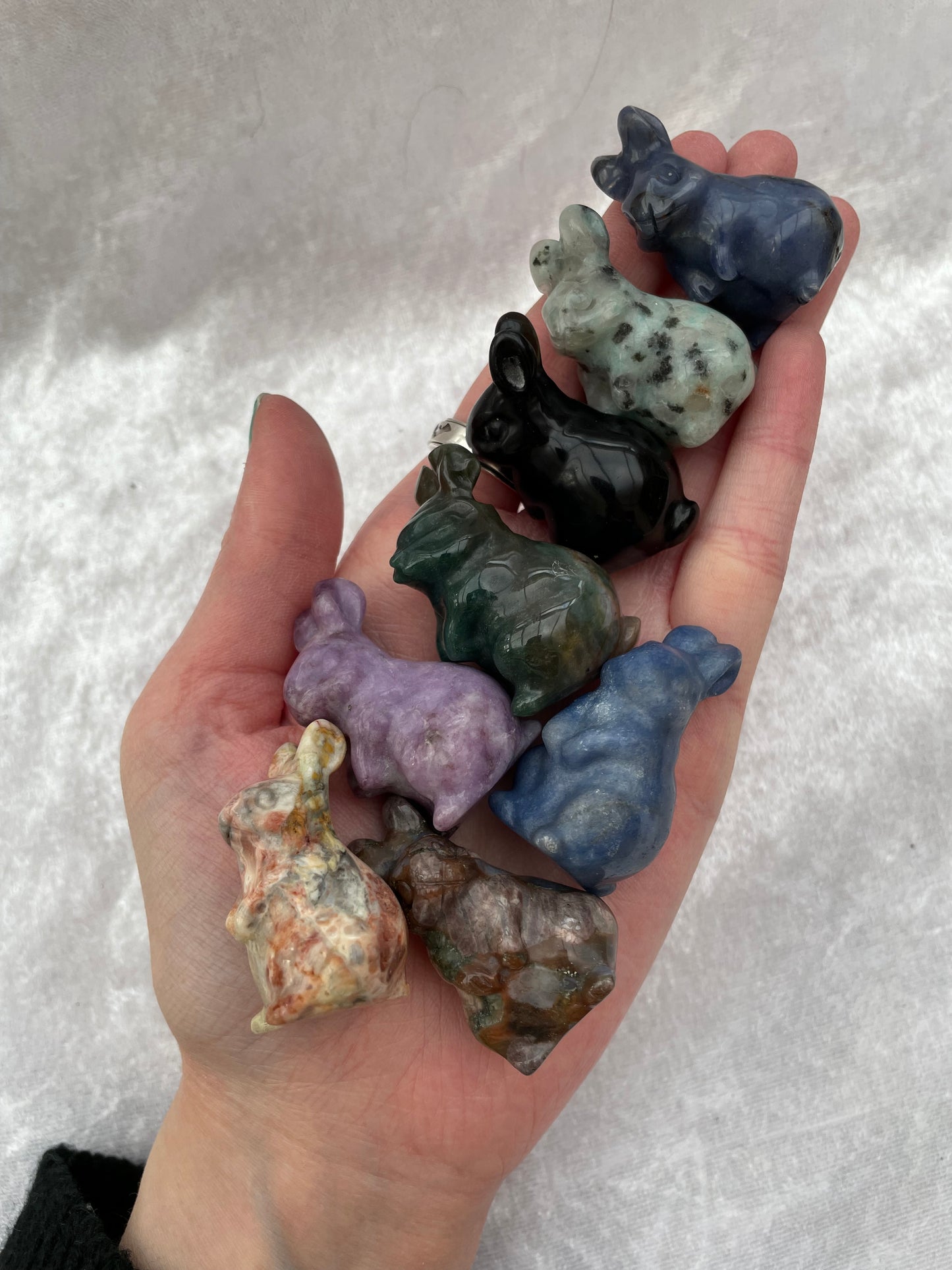 Crystal Bunny Rabbit Carvings