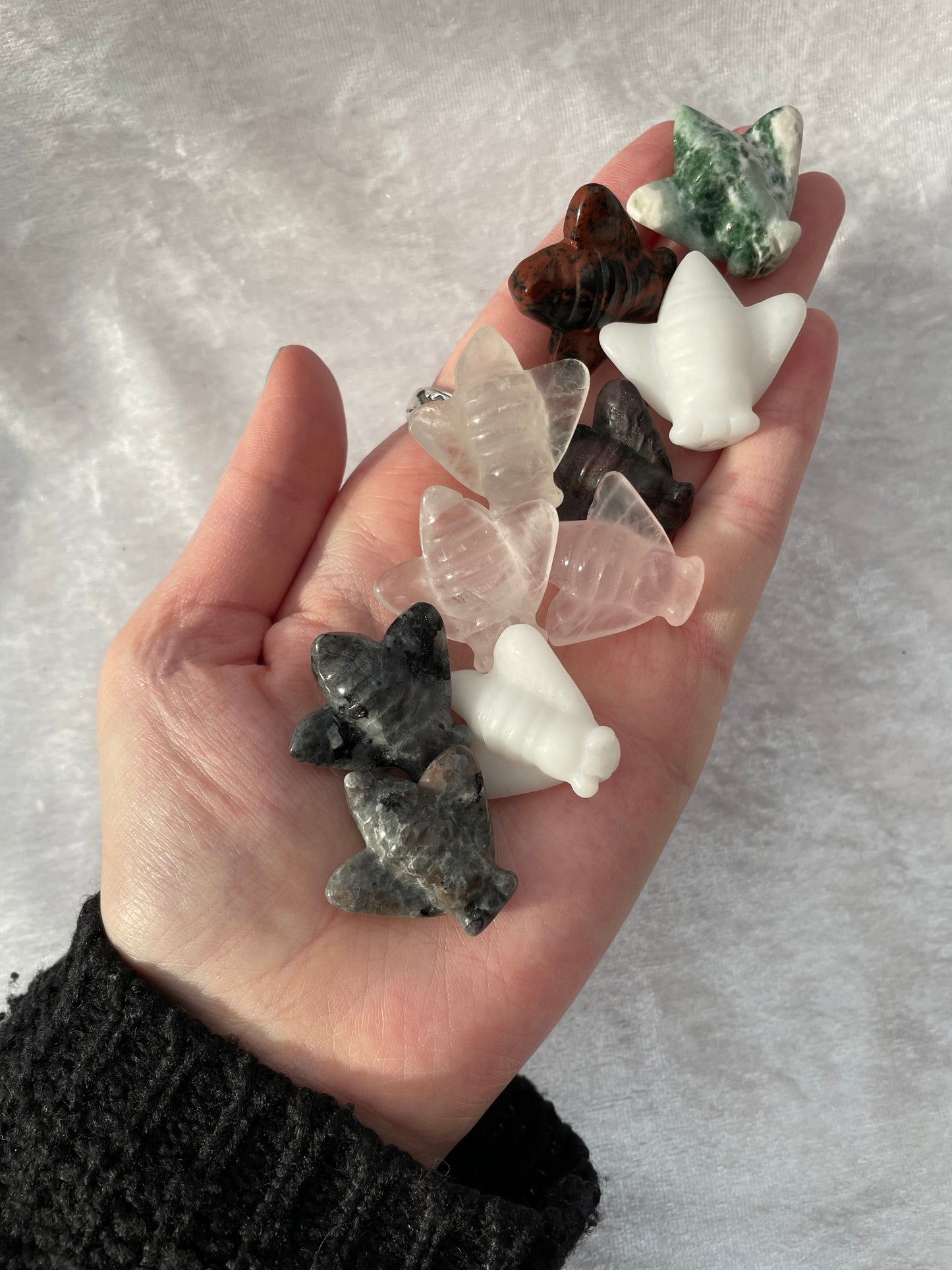 Mini Crystal Bee Carvings