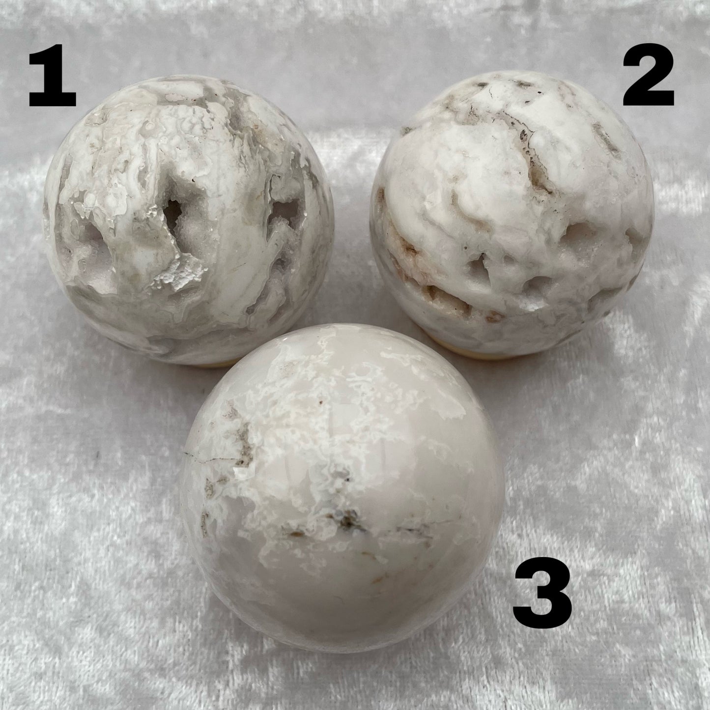 Snow Agate Spheres