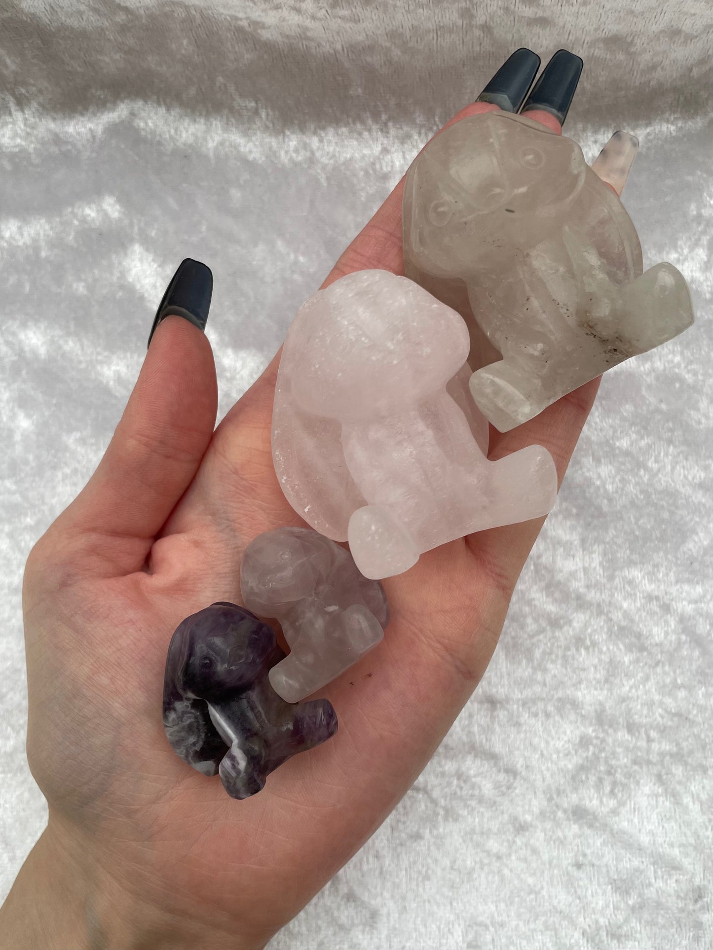 Crystal Bunny Rabbit Carvings