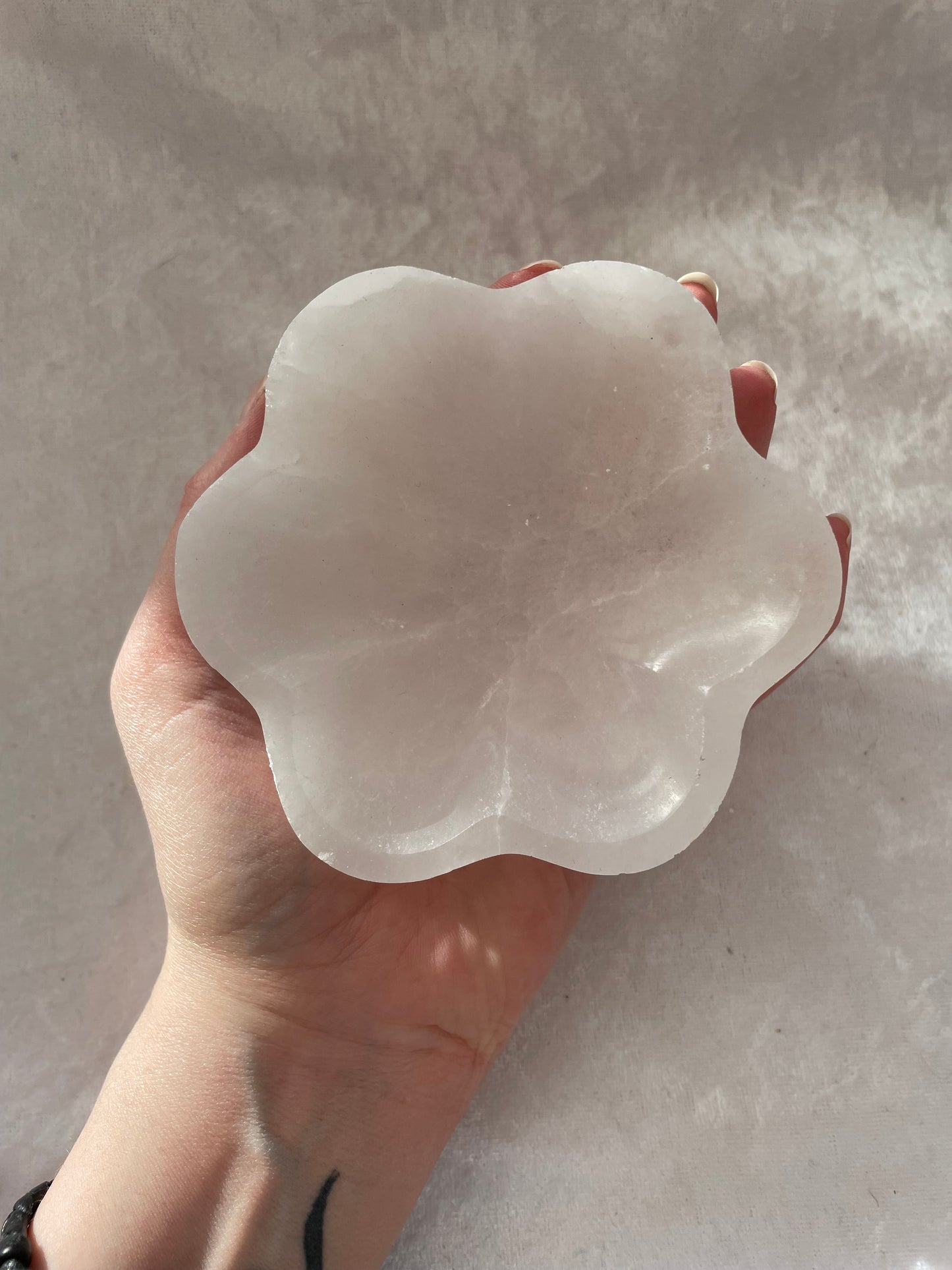 Selenite Flower Bowl