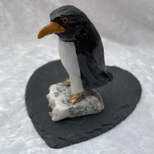 Crystal Penguin in Multiple Stones