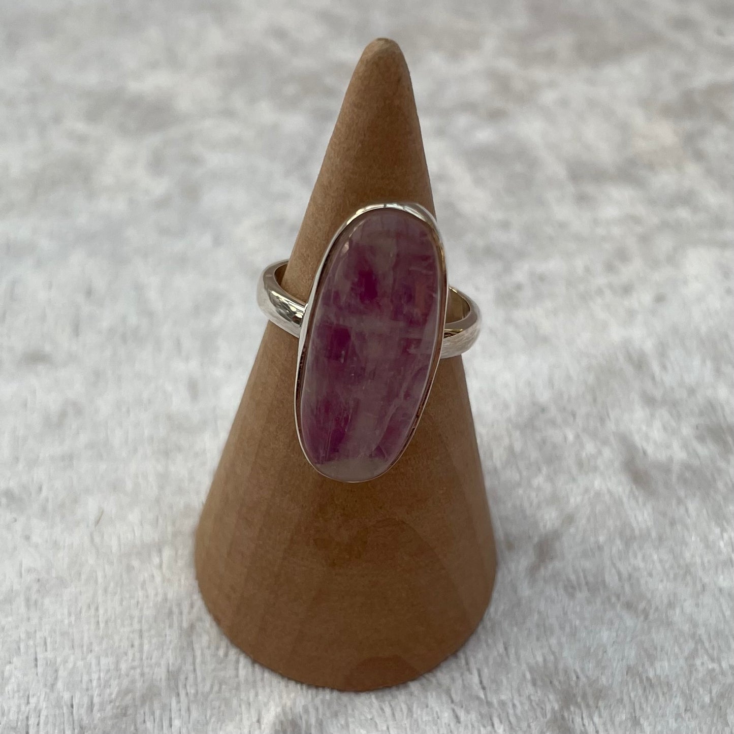Pink Rainbow Moonstone Ring