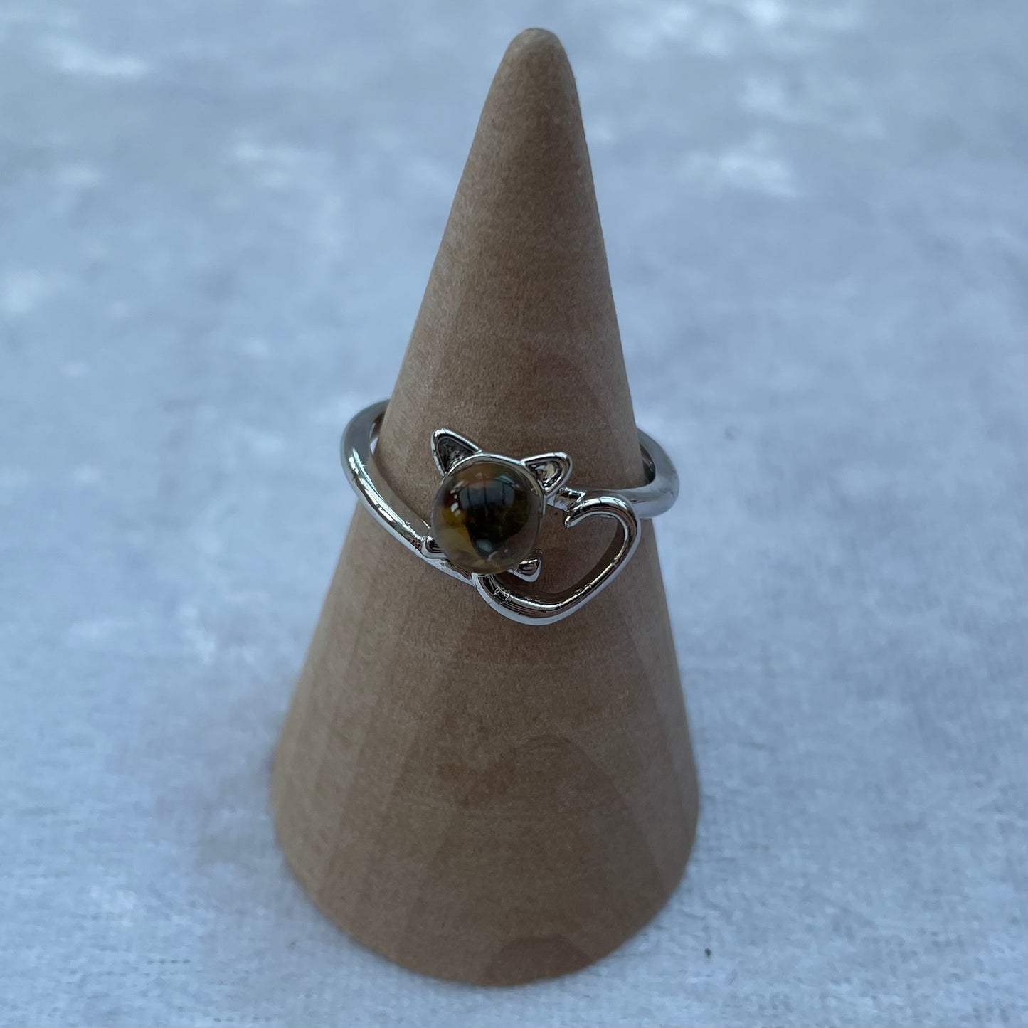 Heat Treated Citrine Cat Ring