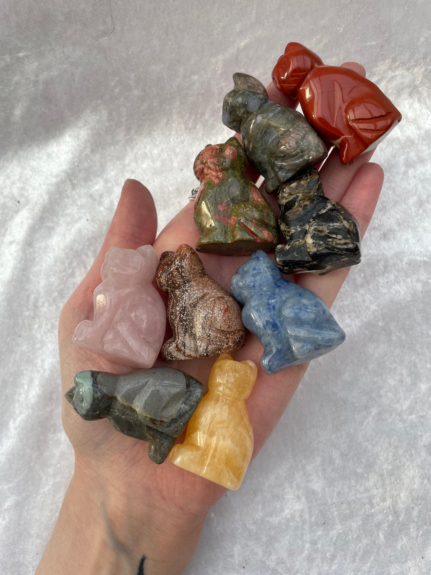 Crystal Cat Carvings