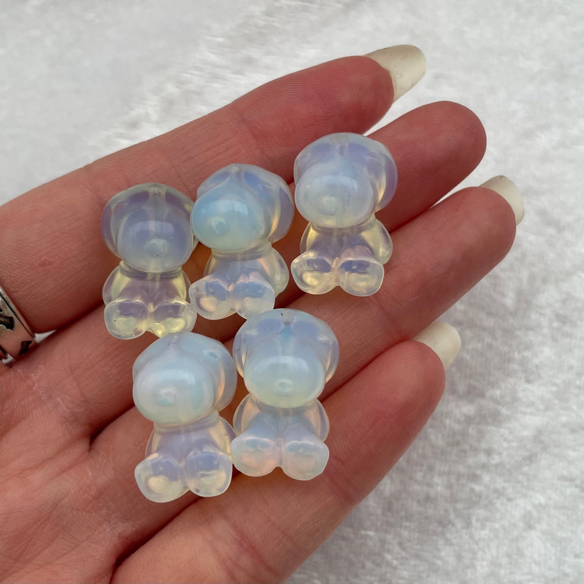 Mini Opalite Charlie Brown Snoopy Carvings
