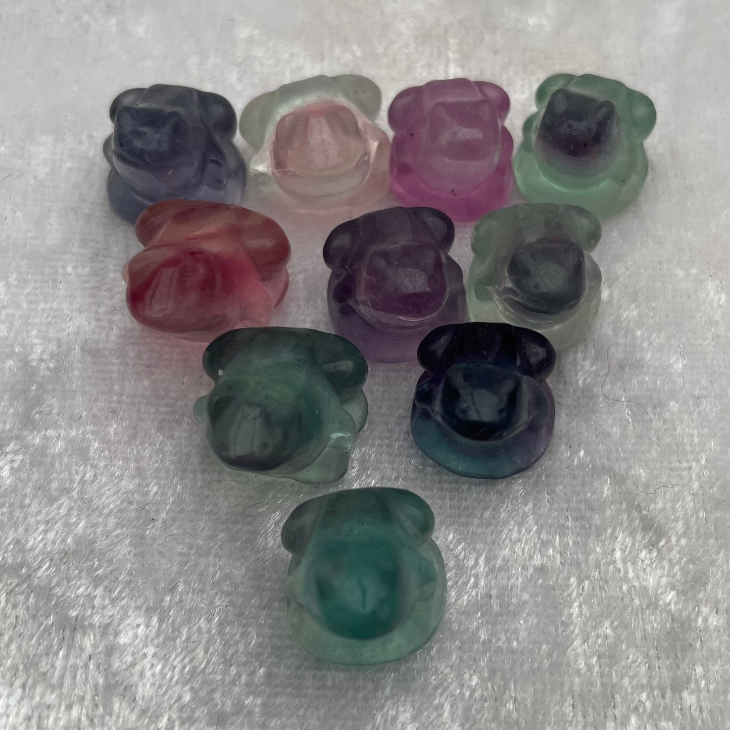 Mini Rainbow Fluorite Frogs