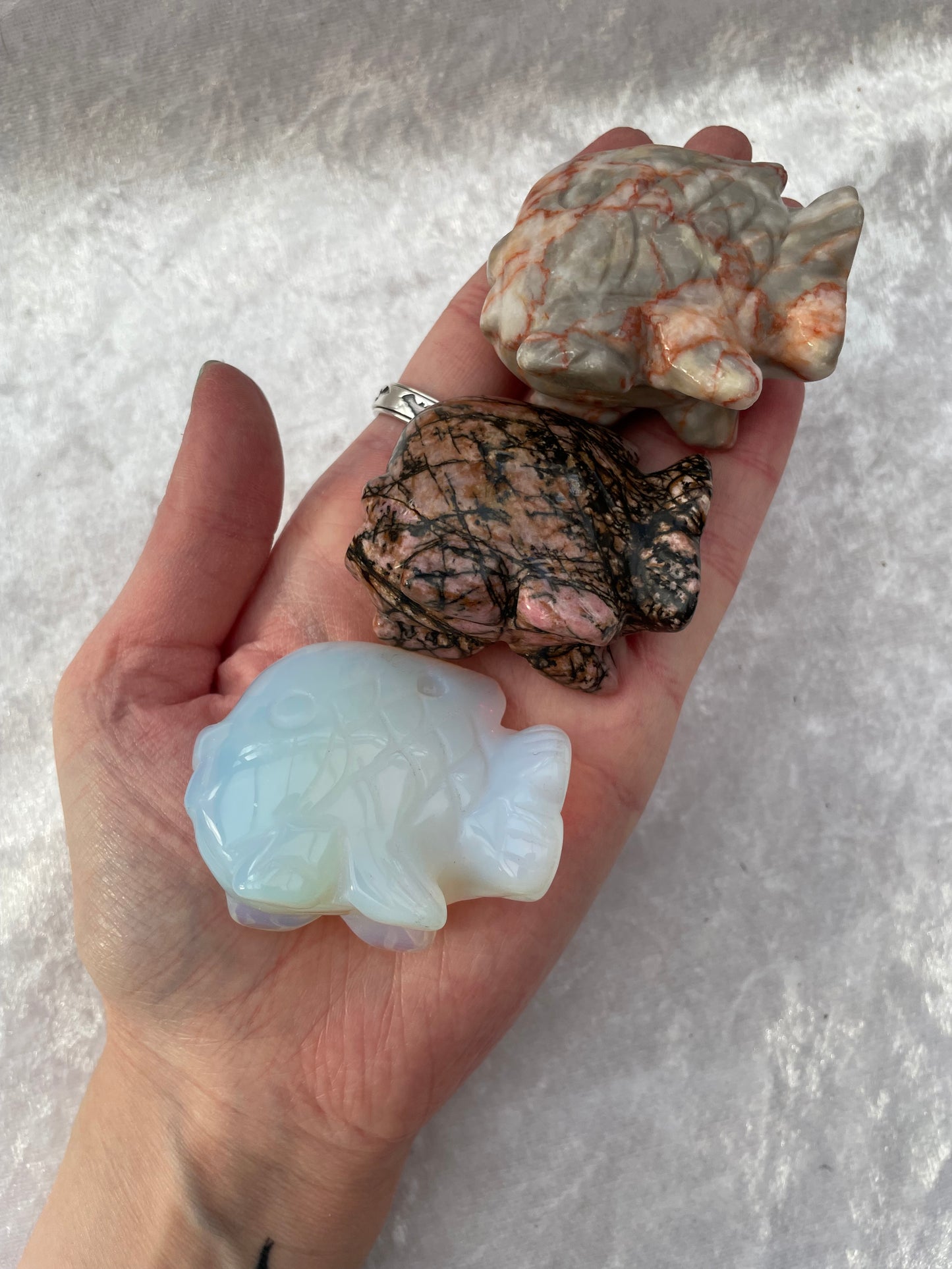Dali Jasper, Rhodonite and Opalite Fish